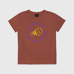 Футболка хлопковая детская Phoenix NBA, цвет: кирпичный
