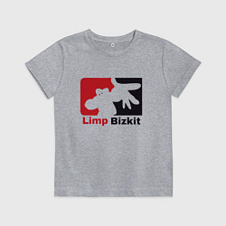 Футболка хлопковая детская Limp Bizkit, цвет: меланж