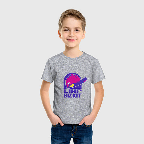 Детская футболка Кепка LB / Меланж – фото 3