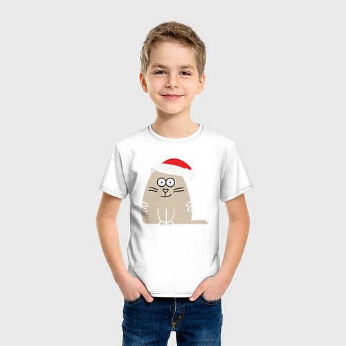 Детская футболка New Year Cat / Белый – фото 3
