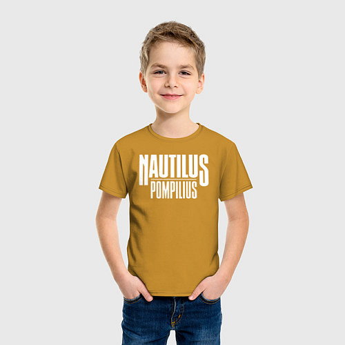 Детская футболка Nautilus Pompilius логотип / Горчичный – фото 3