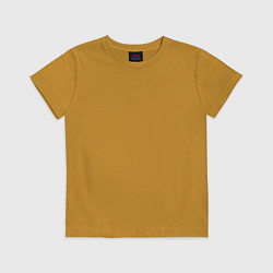Футболка хлопковая детская Мария Корона на спине, цвет: горчичный