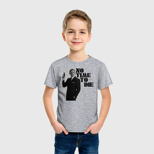 Детская футболка Не время умирать No Time To D / Меланж – фото 3