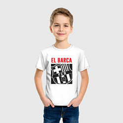 Футболка хлопковая детская El Barca, цвет: белый — фото 2