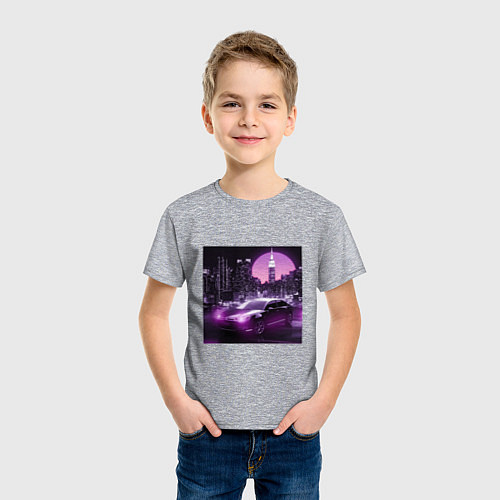 Детская футболка Neon Citroen / Меланж – фото 3