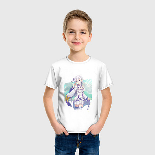 Детская футболка Эмилия - Re:Zero / Белый – фото 3