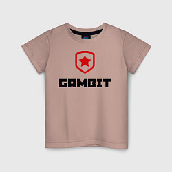 Футболка хлопковая детская Gambit, цвет: пыльно-розовый