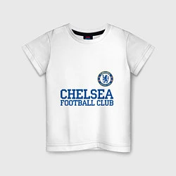 Футболка хлопковая детская Chelsea FC: Blue, цвет: белый