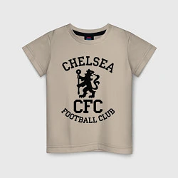Футболка хлопковая детская Chelsea CFC, цвет: миндальный