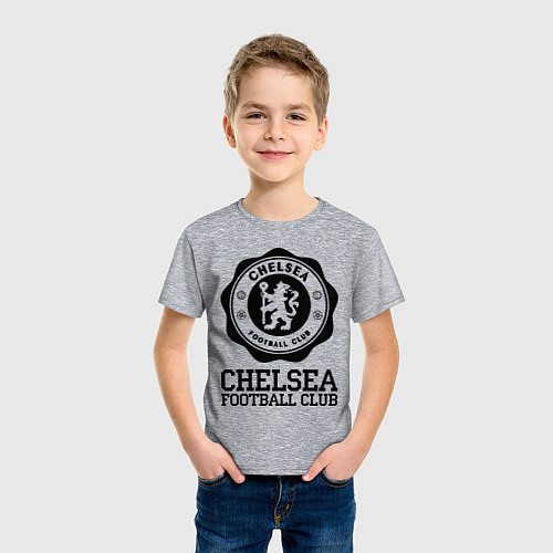 Детская футболка Chelsea FC: Emblem / Меланж – фото 3