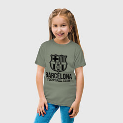 Футболка хлопковая детская Barcelona FC, цвет: авокадо — фото 2