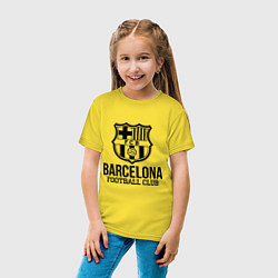 Футболка хлопковая детская Barcelona FC, цвет: желтый — фото 2