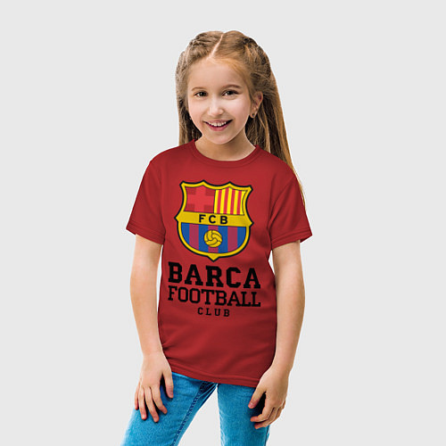 Детская футболка Barcelona Football Club / Красный – фото 4