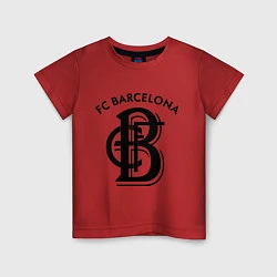 Футболка хлопковая детская FC Barcelona, цвет: красный