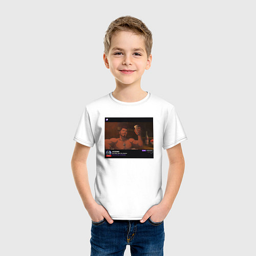 Детская футболка Ведьмак на стриме / Белый – фото 3