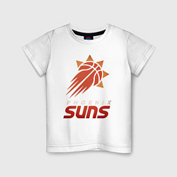 Футболка хлопковая детская Suns Basketball, цвет: белый