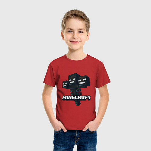 Детская футболка Визер Иссушитель Майнкрафт / Красный – фото 3