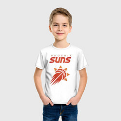 Футболка хлопковая детская Phoenix Suns, цвет: белый — фото 2