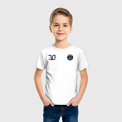 Футболка хлопковая детская PSG Messi 30 New 202223, цвет: белый — фото 2
