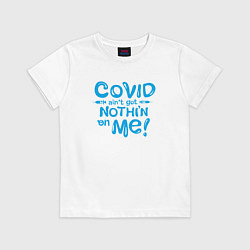 Футболка хлопковая детская Covid, цвет: белый