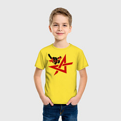 Футболка хлопковая детская Алиса коза, цвет: желтый — фото 2