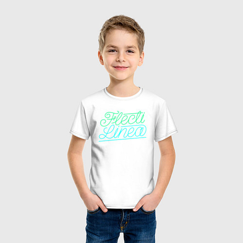 Детская футболка Гнущиеся Линии / Белый – фото 3