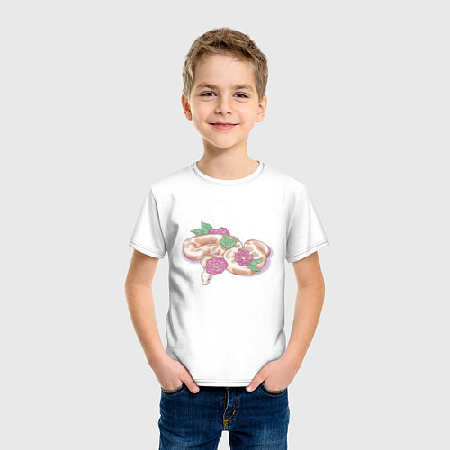 Детская футболка Акварельная змея / Белый – фото 3