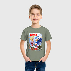 Футболка хлопковая детская SONIC СОНИК Z, цвет: авокадо — фото 2