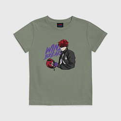 Футболка хлопковая детская Vinny Hong, цвет: авокадо