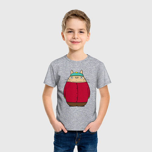 Детская футболка Totoro Cartman / Меланж – фото 3