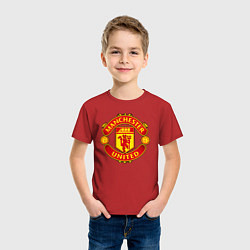 Футболка хлопковая детская Манчестер Юнайтед Роналду 2021, цвет: красный — фото 2