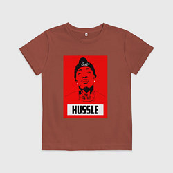 Футболка хлопковая детская Red Hussle, цвет: кирпичный
