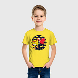 Футболка хлопковая детская Pac-Man, цвет: желтый — фото 2