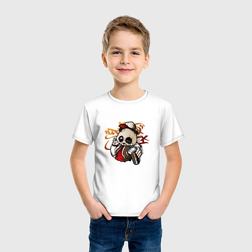 Детская футболка ПАНДА PANDA PAINTER Z / Белый – фото 3