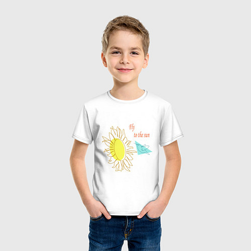 Детская футболка Полет / Белый – фото 3