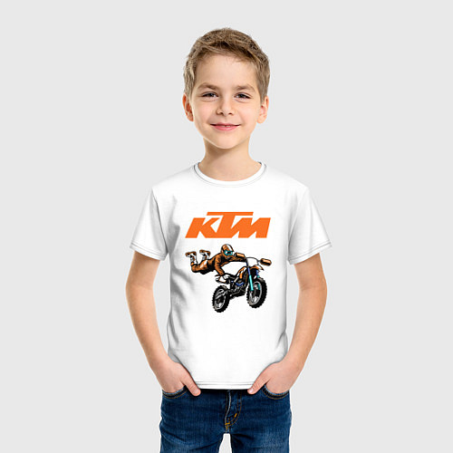 Детская футболка KTM МОТОКРОСС Z / Белый – фото 3