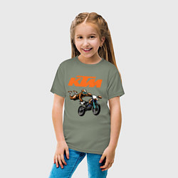 Футболка хлопковая детская KTM МОТОКРОСС Z, цвет: авокадо — фото 2