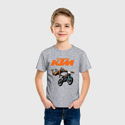 Футболка хлопковая детская KTM МОТОКРОСС Z, цвет: меланж — фото 2