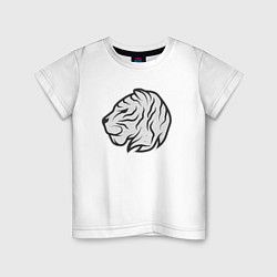 Футболка хлопковая детская Mystic Tiger, цвет: белый