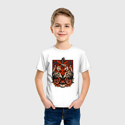 Футболка хлопковая детская Red Tiger, цвет: белый — фото 2
