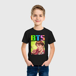 Футболка хлопковая детская BTS БТС Z, цвет: черный — фото 2
