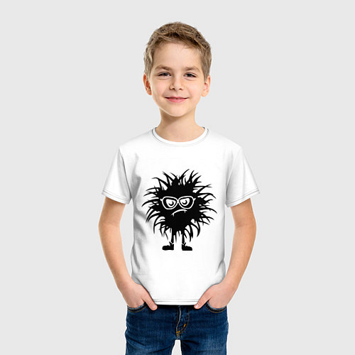 Детская футболка Лохматый чудик / Белый – фото 3