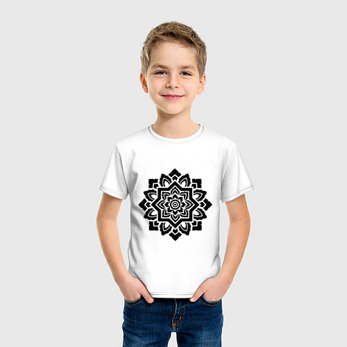Детская футболка Орнамент мозаика / Белый – фото 3