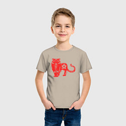 Футболка хлопковая детская Red Tiger, цвет: миндальный — фото 2
