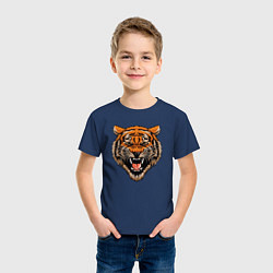 Футболка хлопковая детская Tiger Hunter, цвет: тёмно-синий — фото 2