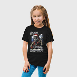 Футболка хлопковая детская Heavy Metal Christmas, цвет: черный — фото 2