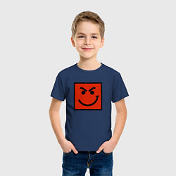 Футболка хлопковая детская BON JOVI HAVE A NICE DAY SMILE LOGO, цвет: тёмно-синий — фото 2