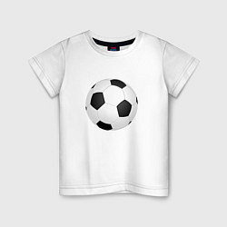Футболка хлопковая детская Футбольный мяч, цвет: белый