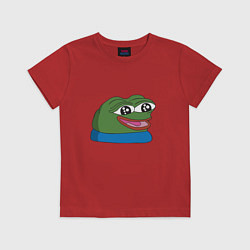 Футболка хлопковая детская Pepe happy Пепе хеппи, цвет: красный