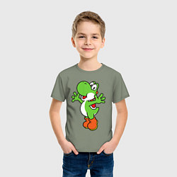 Футболка хлопковая детская Yoshi, цвет: авокадо — фото 2